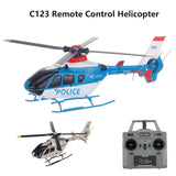 #0811 C123 Remote Control Helicopter 2.4G 6CH 6-Axis Gyro Optical Flow Localization Altitude Hold 1/36 Remote Control Helicopter RTF