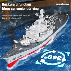 #0379 RC Boats Simulated RC Warship Model  Missile Destroyer Ship Model Set Electric Remote Control Ship Toys for Boys