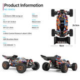 #0638 WLtoys 184016 75KM/H 2.4G RC Car Brushless 4WD Electric High Speed Off-Road Remote Control Drift Toys for Children Racing