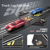 #0191 Children's Electric Railcar Double Remote Control Racing Track 1/43 RC Racing Car Model 18.1m Super Long Track Boys Toy Gift