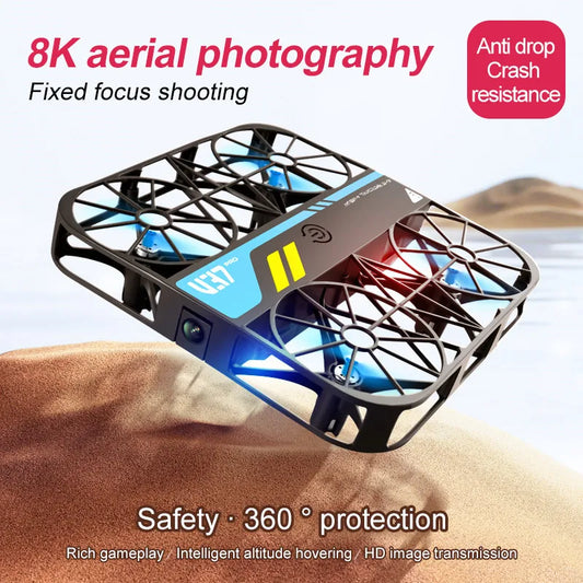 #0826 4DRC V37 New Mini Drone 8K 4K HD Camera WiFi FPV Dron Easy To Carry Pocket Rc Quadcopter Helicopter For Children Toys Gift