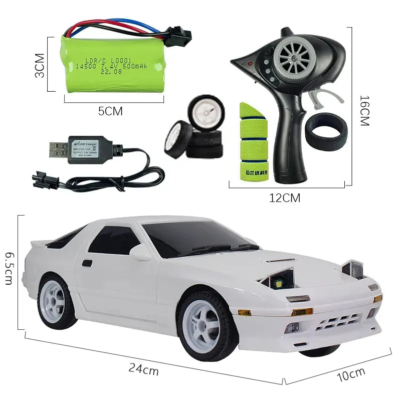 #0205 Rc Car For Mazda LD1802 AE86 1/18 2.4G Rc Drift Vehicles Car ESP Gyroscope LED Lights Full Scale Controlled Model Children Toys