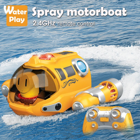 #0809 2.4G Mini RC Boat Waterproof Children's Water Toys Electric Powerboat Waterproof Motorboat Wireless Radio Controlled Ship Toys