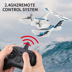 #0801 KF603 RC Glider EPP Foam 2.4G 3CH Radio Control Sea And Air RC Plane Water Land Flying Boat Airplane Toys Gift For Boys