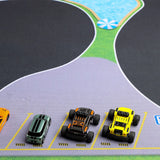 #0224 50x95cm 160x90cm 120x80cm 180x80CM Portable Turbo Racing Rubber Mat 1:76 RC Mini Car Track Race Accessory for Table Racing Car