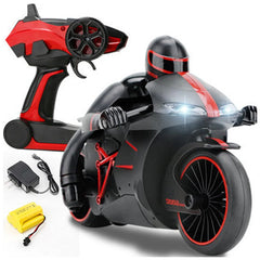 #0919 2.4G Radio RC Rechargeable Motorcycle With Cool Light High Speed RC Motorbike Kid Stunt Remote Control Motorcycle Model Toy Gift