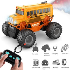 #0384 JIKEFUN Rc Cars Off-road Vehicle Spray Remote Control Car Bomb Pickup Truck School Bus Climbing Mountain Bike Toys for Boys