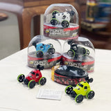 #0762 2.4G Mini Remote Control Stunt Car RC Car Toy with Flashing LED Lights 360° Tumbling Mini Dump Truck Toys for Boys Girls Gifts