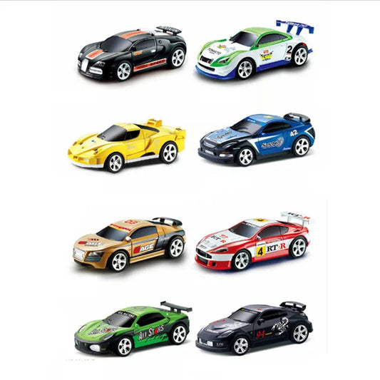 #0204 8 Colors 20Km/h Coke Can Mini RC Car Radio Remote Control Micro Racing Car 4 Frequencies Toy For Kids Christmas Gifts RC Models