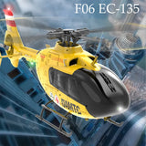 #0810 Parkten F06 (EC135 1/36) 2.4G RC Helicopter 6CH 6G Without Ailerons Brushless Motor Arobatic Drone For Adult Toys