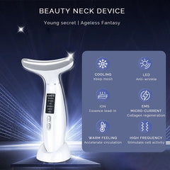 #0858 Facial Lifting Massager Ice Hot Compress Neck Beauty Device Double Chin Remover Skin Lift Tighten Device