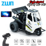 #0166 ZWN S915 Three Wheels RC Motorcycle With Light Spray 2.4G Remote Control Electric High Speed Emulation Motorcycles Toys For Kids