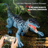 #0652 2.4G Mini Remote Control Toys Simulation Dinosaur Sound Walking Electric Toys with Lights Removable RC Toys Animal Gift for Kid