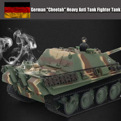 #0681 Henglong 3869 Remote Control Tank 1:16 German "cheetah" Heavy Anti Tank Fighter Tank Rc Multi Functional Combat Simulation Model