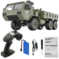 #0513 FY004A 1/16 2.4G 6WD Rc Car Proportional Control US Army Military Truck RTR Toys for Children Kids Gifts RC Track Kids Toys