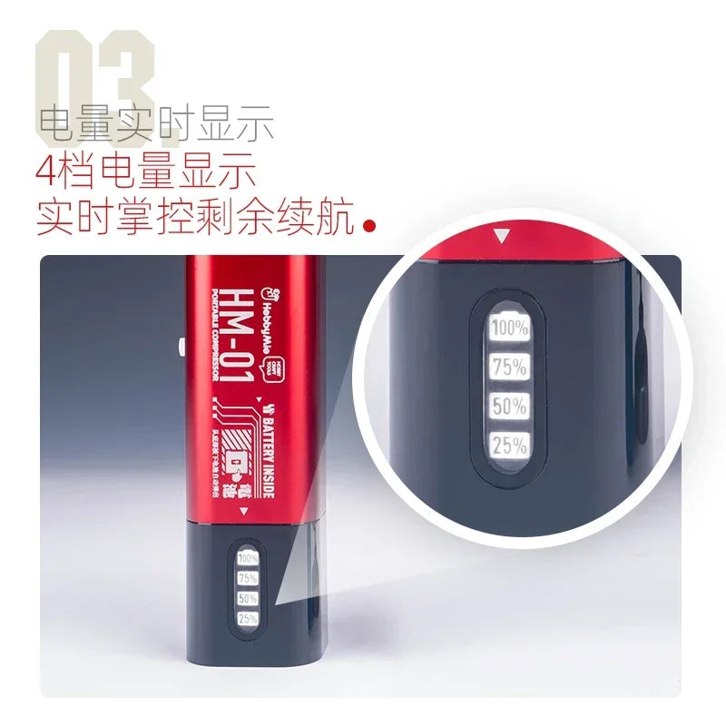 #0943 HOBBY MIO HM-01 Portable Compressor Airbrush Air Pump for Assembly Model Building Tools DIY Accessories