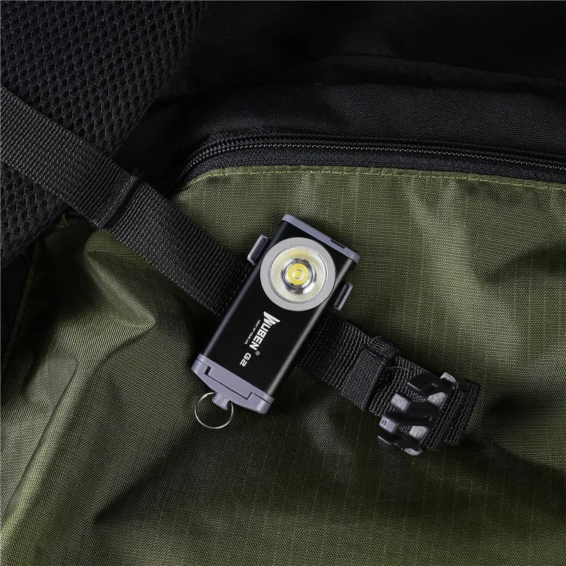 #0868 WUBEN G2 Type-C Rechargeable Keychain Light 500Lumens Beam Distance 47Meters Built in battery Magnetic tail Mini Flashlight