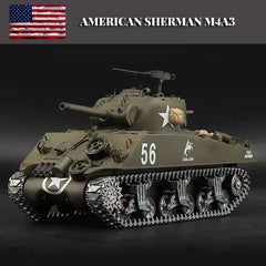 #0311 Henglong 3898-1 Metal US M4A3 Main Battle Tank RC Model US Sherman 1:16 Battle Simulation Remote Control Tank Model Toys Car