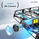 #0826 4DRC V37 New Mini Drone 8K 4K HD Camera WiFi FPV Dron Easy To Carry Pocket Rc Quadcopter Helicopter For Children Toys Gift