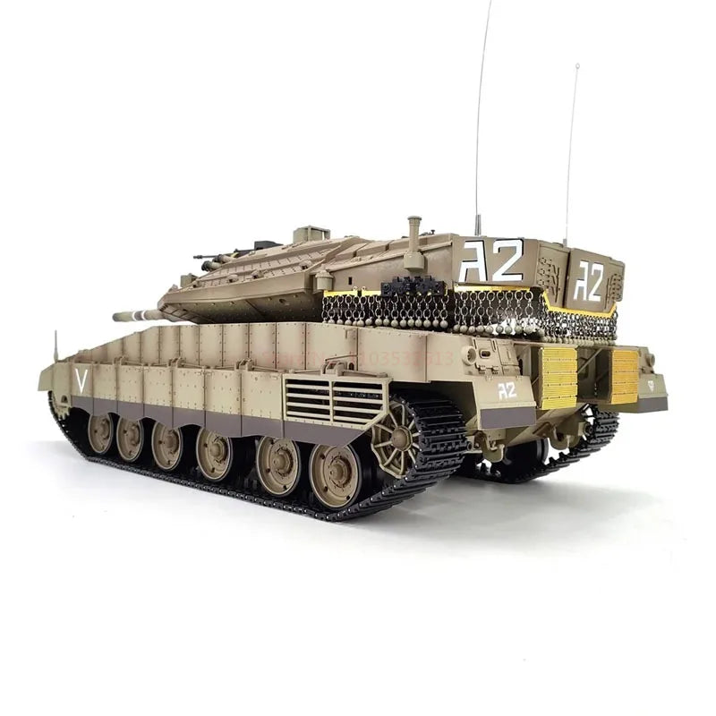 #0659 Henglong 3958 Israel Mecawa MK4 Main Battle Tank Remote Control Electric Military Tank Model 1/16 Metal Track Boy Rc Toy Car