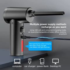 #0901 Xiaomi Wireless Air Duster 50000 RPM Dust Blowing Gun USB Compressed Air Blower Cleaning for Computer Laptop Keyboard Camera