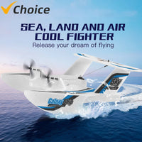 #0801 KF603 RC Glider EPP Foam 2.4G 3CH Radio Control Sea And Air RC Plane Water Land Flying Boat Airplane Toys Gift For Boys