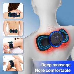 #0870 Neck Massager Lcd Display EMS Electric Cervical Massage Patch Low Frequency Pulse Muscle Stimulator Pads Pain Relief Relaxation