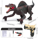 #0528 Laser Tracking RC Dinosaur Toys for Kids Remote Control Robot Verisimilitude Sound Spray for Kids Boys Girls Children's Gifts